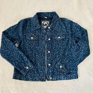 Michael Kors denim leopard jacket